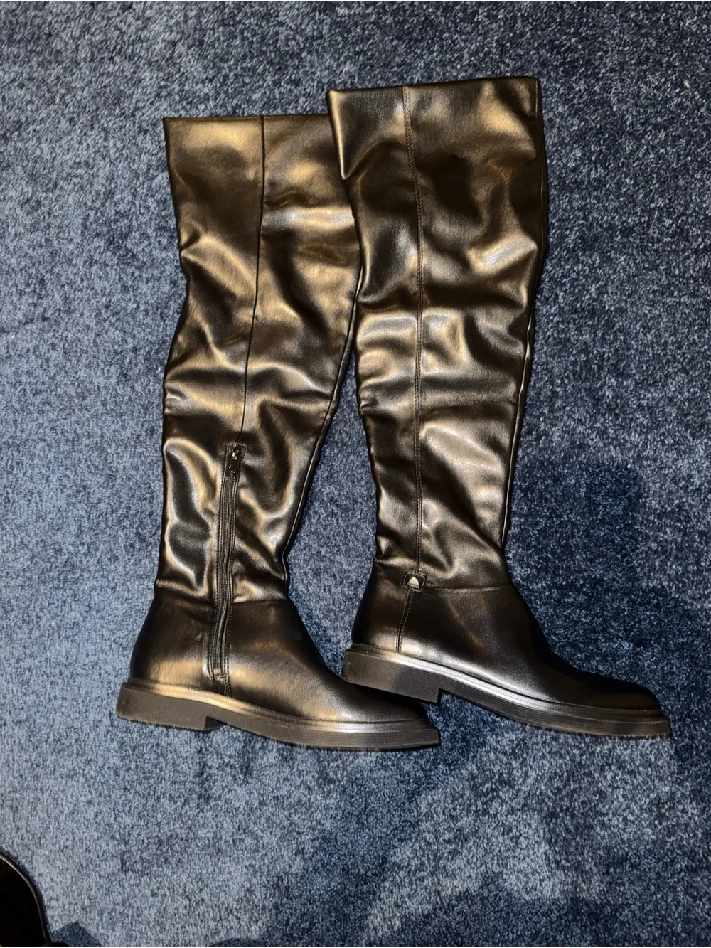 Franco Sarto Women’s Black Over-the-Knee Leather Boots